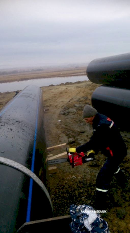  PE100 HDPE DN1000 BORULAMA